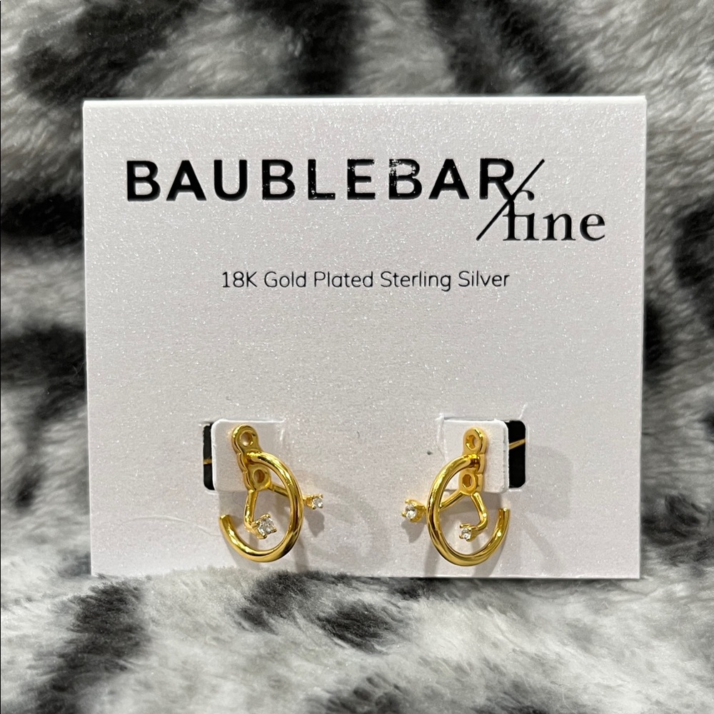 NEW!! BaubleBar Christine 18K Gold Earrings - Gold